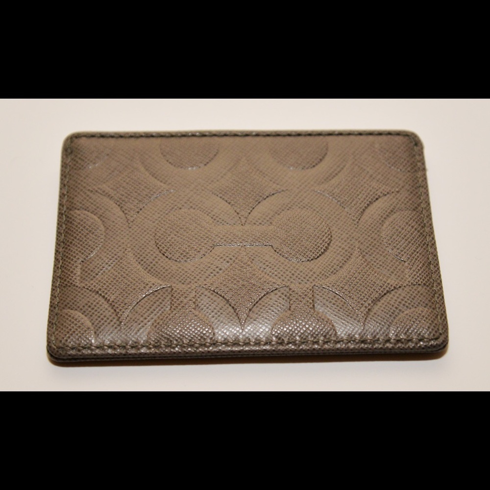 Coach gray card holder new - Picture 2 of 2
